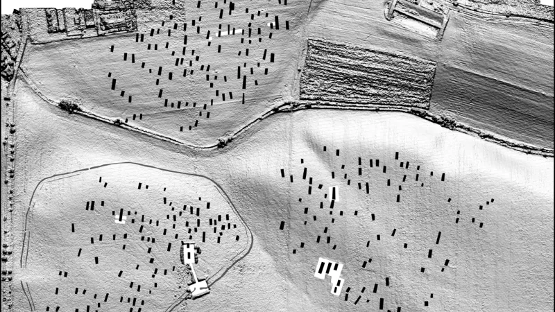 Schéma tří osad u obce Vráble