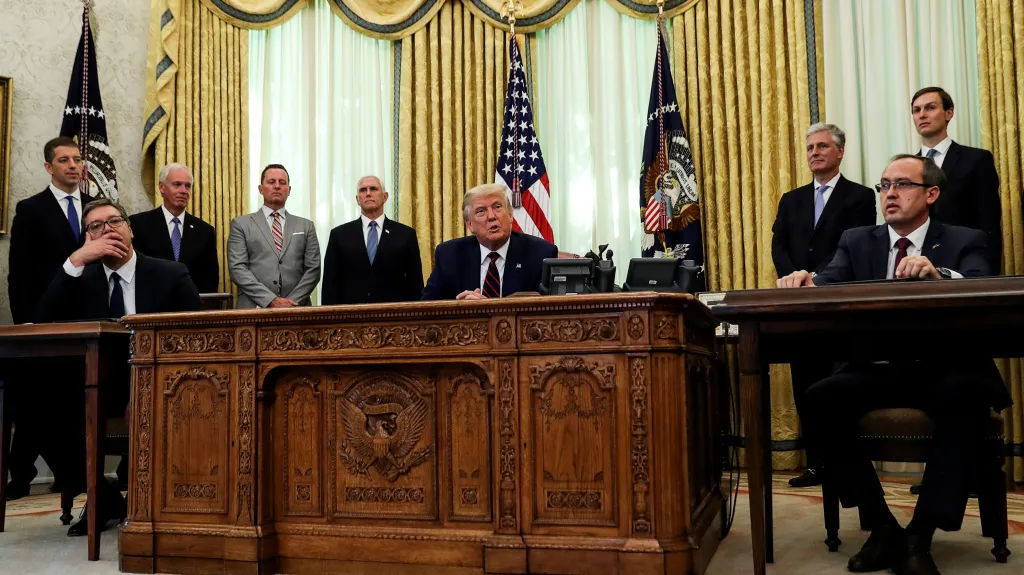 Prezidenti Srbska a USA a premiér Kosova v Bílém domě