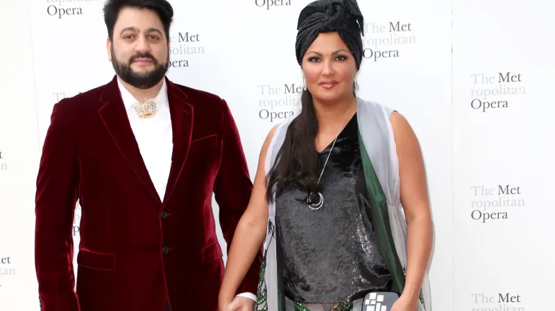 Jusif Ajvazov a Anna Nětrebková při zahájení sezony v MET (2018)