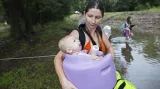 Evakuace při záplavách v Louisianě