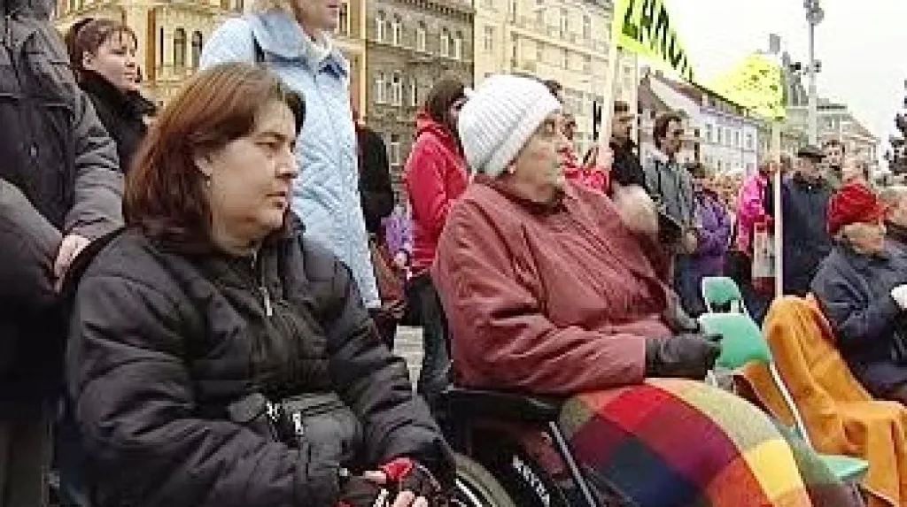 Protesty vozíčkářů