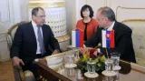 Sergej Lavrov při vzpomínce osvobození Bratislavy navštívil Slovensko