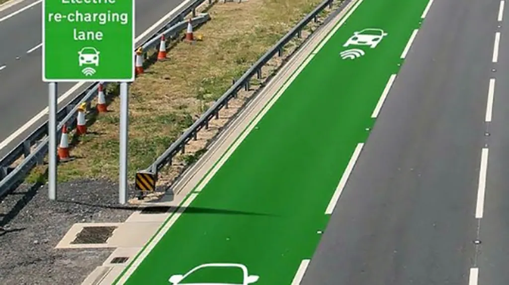Pruh pro nabíjení elektromobilů za jízdy