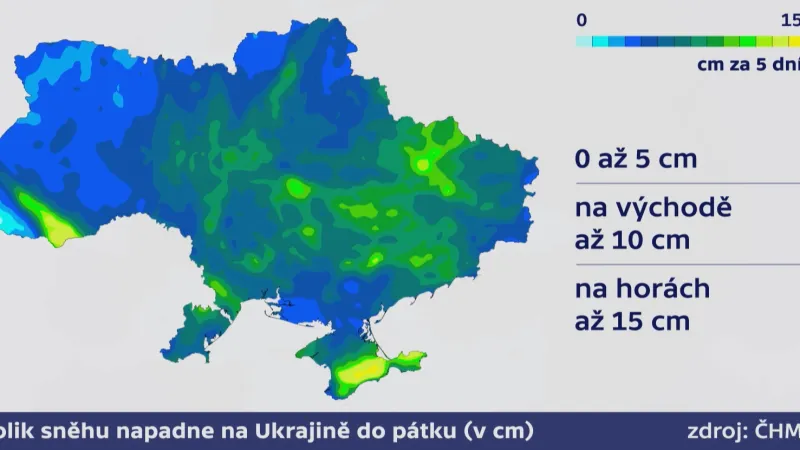 Kolik sněhu napadne do pátku včetně