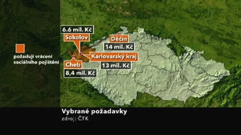 Kraje požadující vrácení pojistného