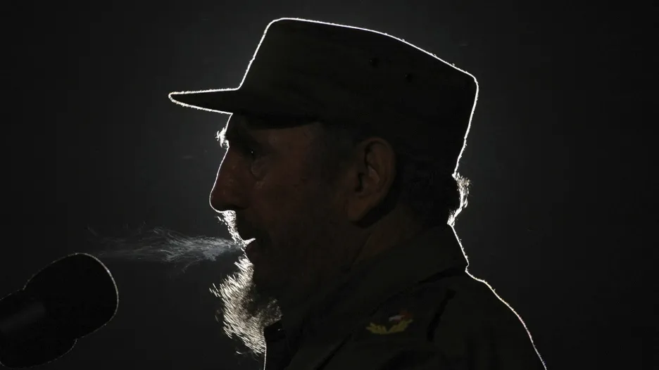 Fidel Castro při jednom z mnoha projevů