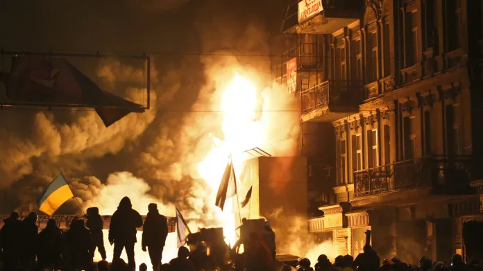 Nepokoje v centru Kyjeva