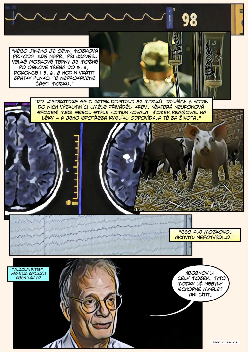 Komiks: Vědci oživili mozky