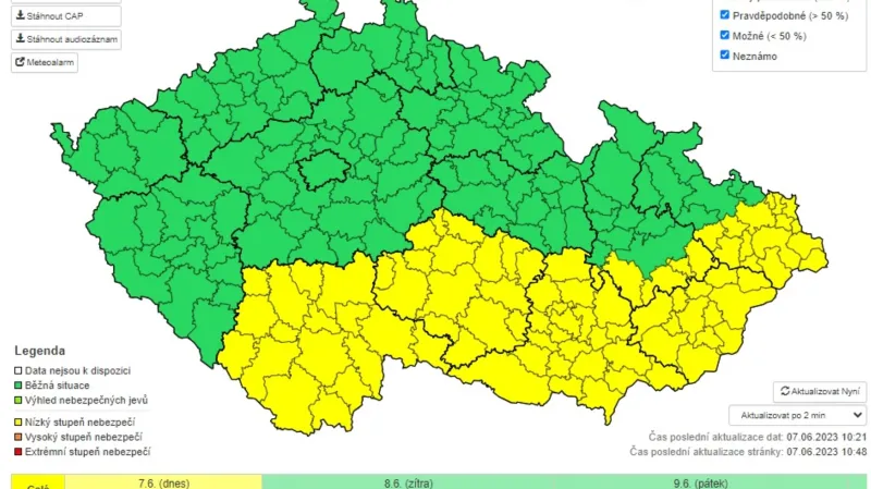 Výstraha meteorologů