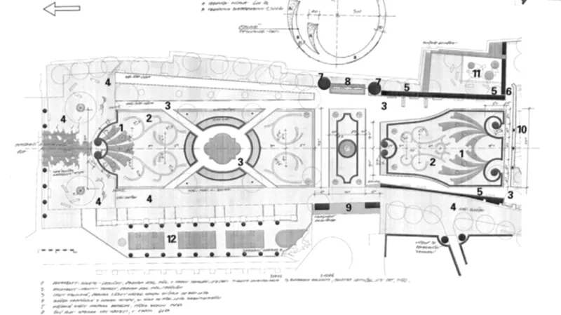 Původní podoba zámecké zahrady v Mikulově
