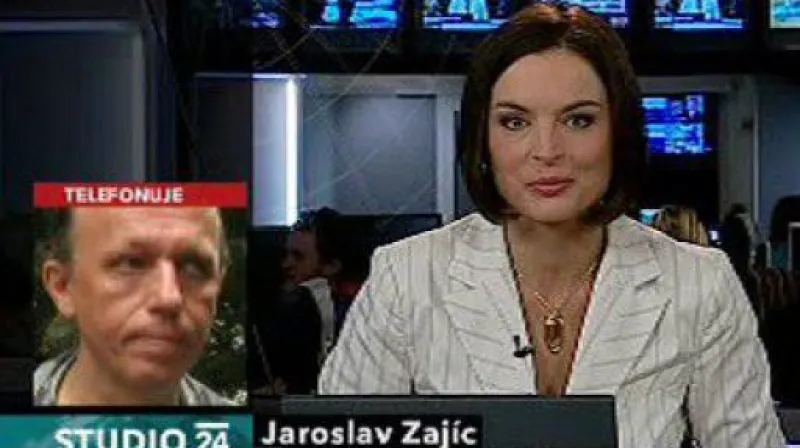 Telefonát Jaroslava Zajíce ve Studiu ČT24
