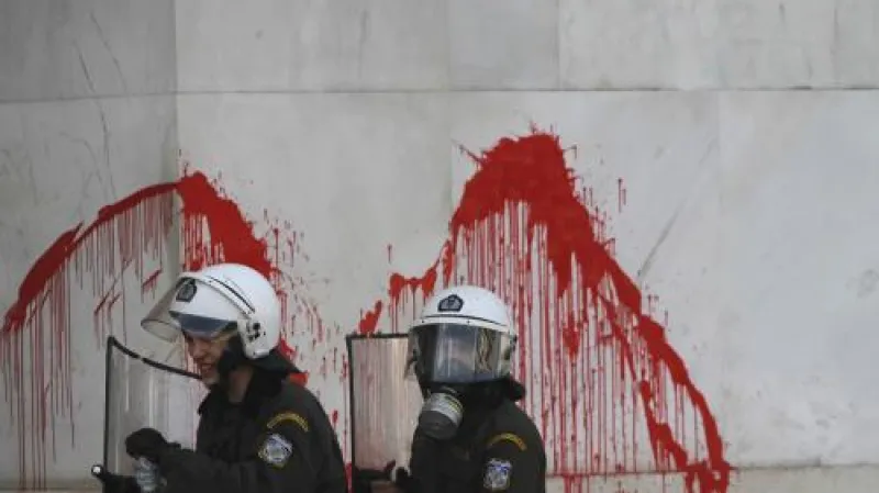 Protesty během řecké stávky