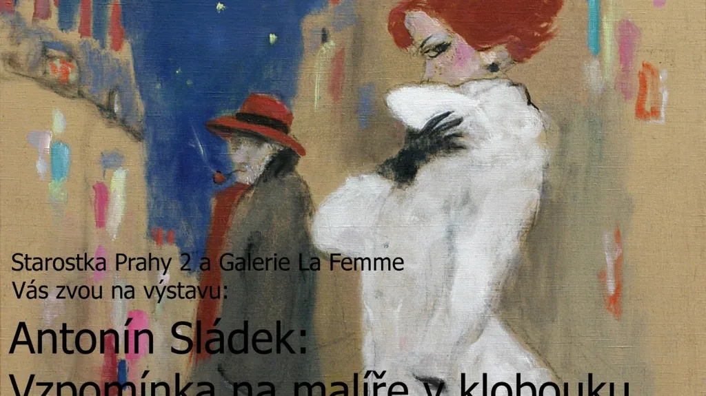 Antonín Sládek / pozvánka (výřez)