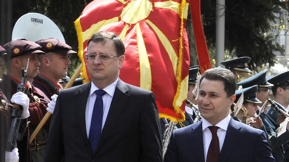 Petr Nečas a Nikola Gruevski