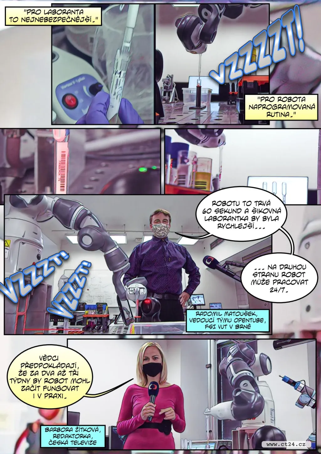 Místo laborantů robot