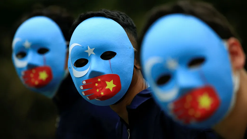 Protest proti čínskému jednání s ujgurskou menšinou v Jakartě