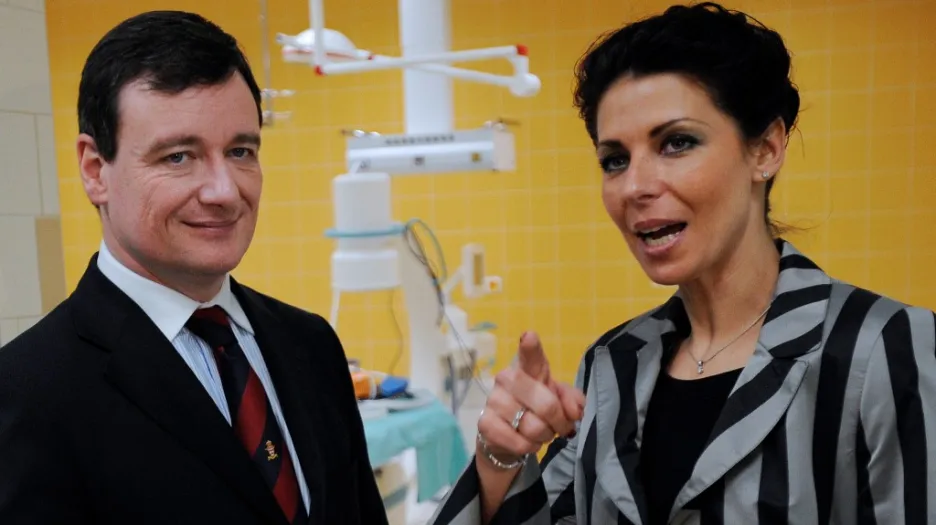 Poslanec ČSSD David Rath a ředitelka kladenské nemocnice Kateřina Pancová