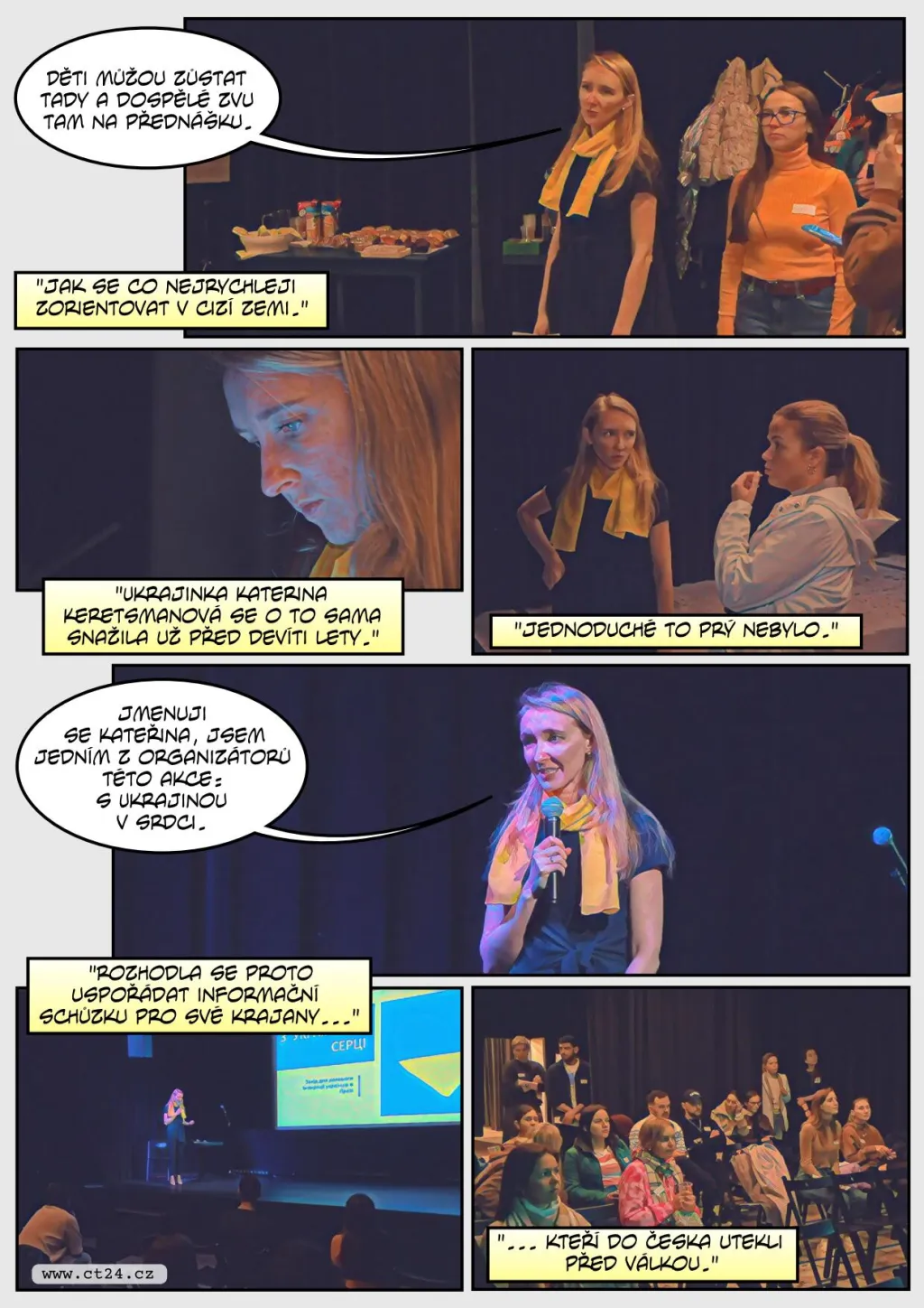 Uprchlíci před válkou pomáhají svým krajanům