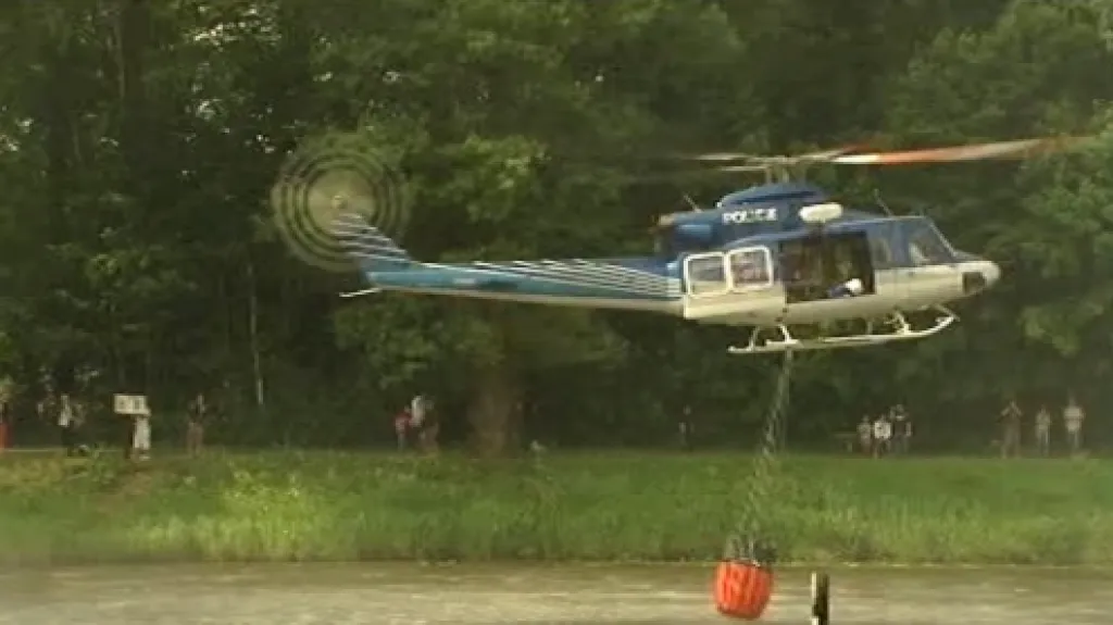 Simulace záchranného zásahu vrtulníku