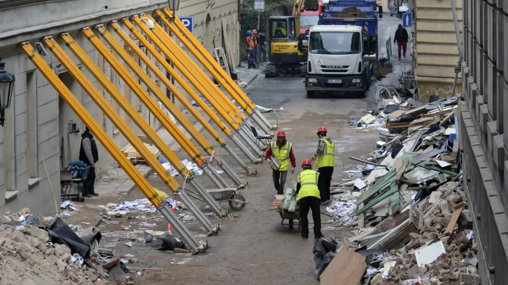 Exploze plynu v Divadelní ulici v Praze