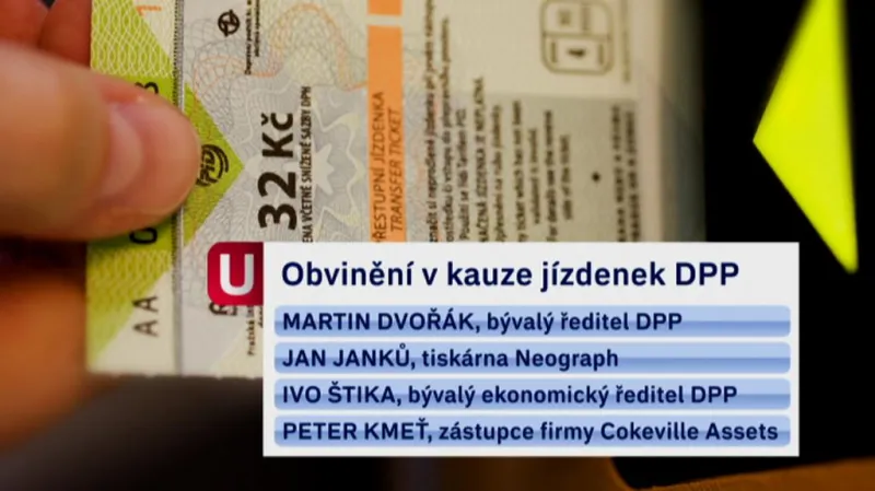 Obvinění v kauze jízdenek DPP