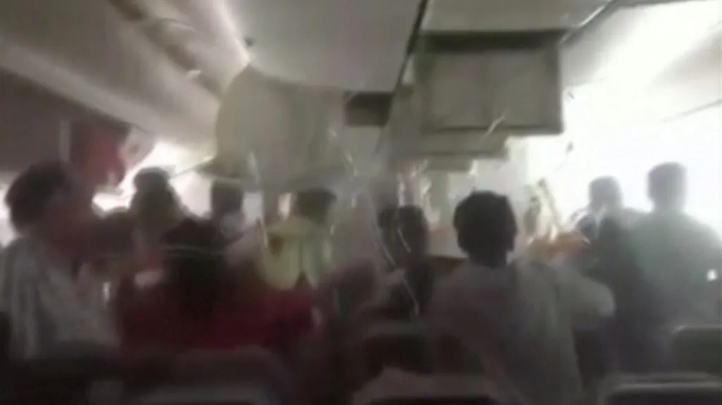 Poslední okamžiky před výbuchem letadla Emirates