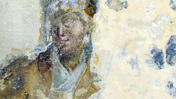 Zachovalá část fresky