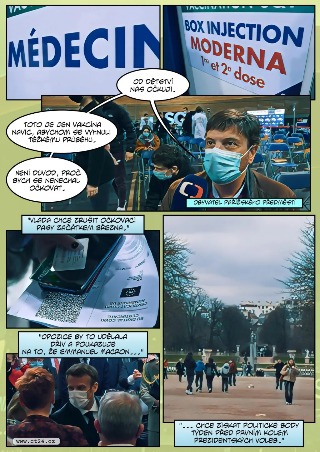 Očkování uprostřed dráhy