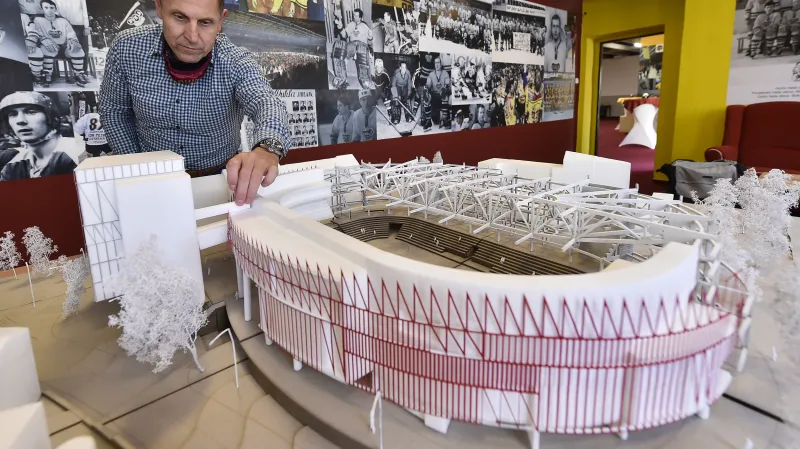 Model nové multifunkční arény v Jihlavě