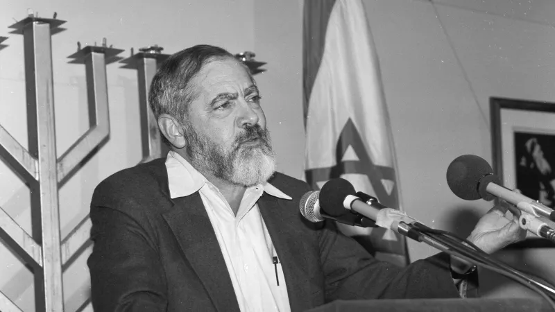Rabín Meir Kahane na snímku z roku 1988