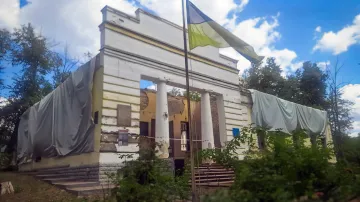 Muzeum ukrajinského literáta Hryhorije Skovorody v Charkovské oblasti po ruském útoku