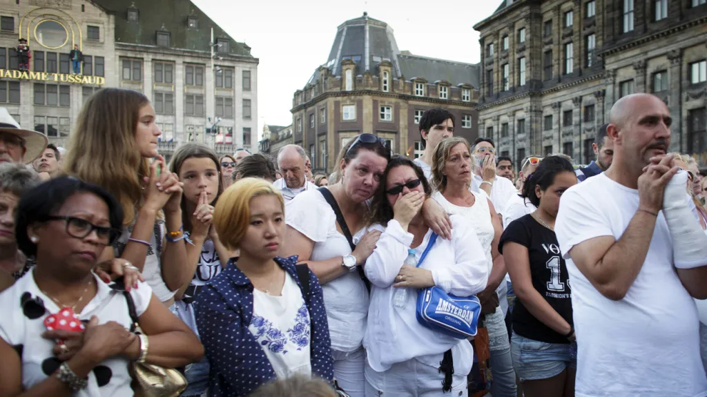 Amsterodamské pietní shromáždění na památku obětí letu MH17