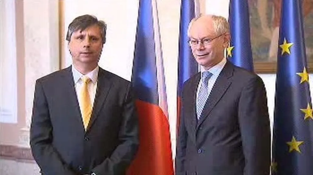 Jan Fischer a Herman Van Rompuy