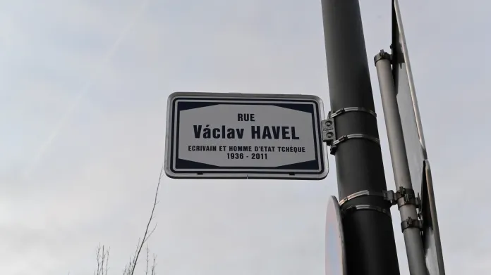 Ulice Václava Havla v Lucemburku, kterou ve čtvrti Kirchberg slavnostně otevřel český premiér Petr Fiala, 13. prosince 2022