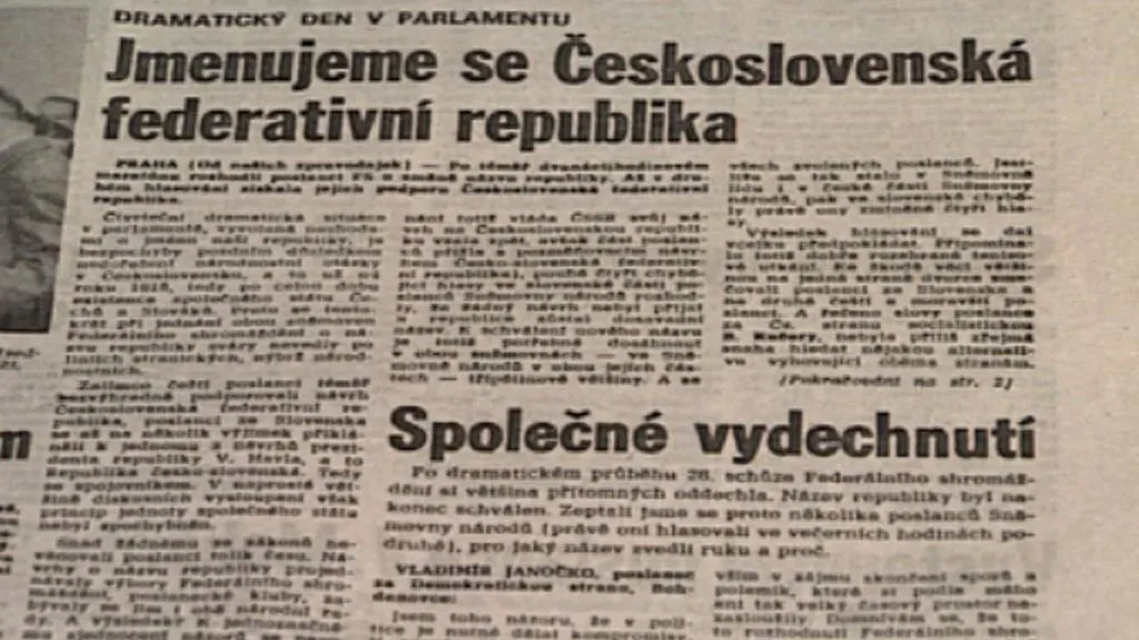 Pomlčková válka předznamenala konec Československa