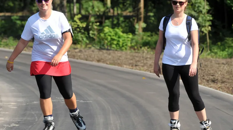 In-line dráha v Ostravě-Vítkovicích vede z areálu do parku