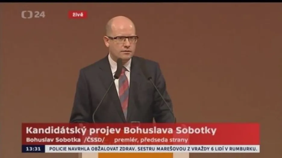 Sobotka: ČSSD se musí zaměřit na mladé rodiny a středové voliče