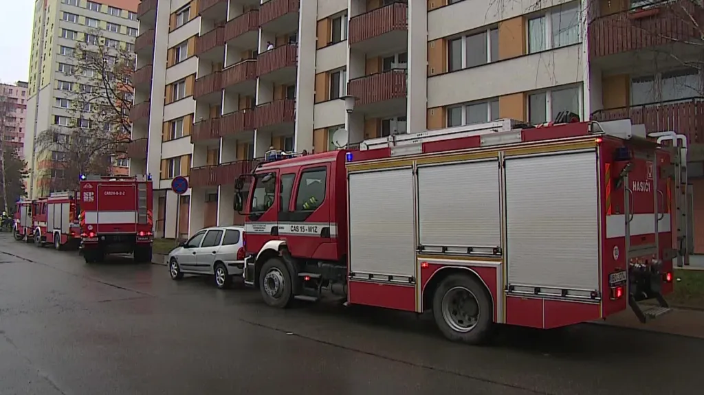 Požár panelového domu