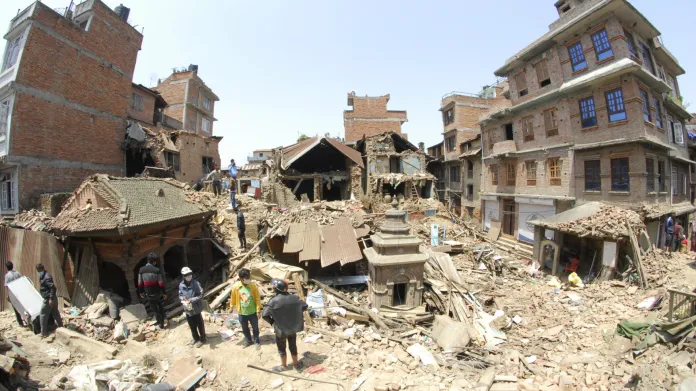 Zdevastovaný Nepál