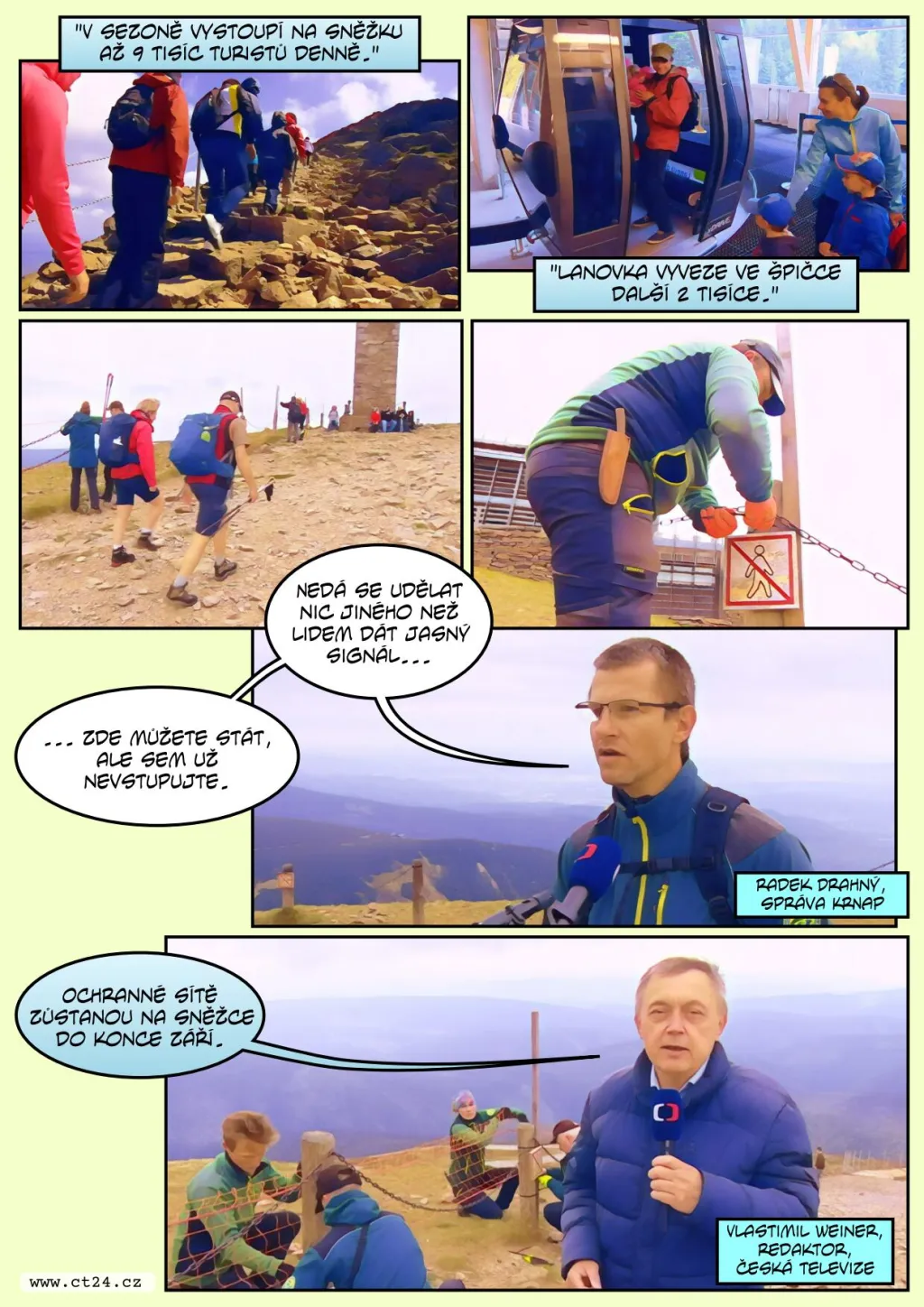 Sněžku obepnula síť. Horskou přírodu má chránit před turisty