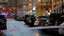 Policejní opatření v centru Prahy