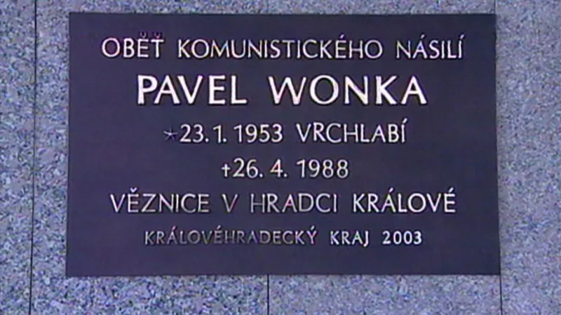 Pamětní deska - Pavel Wonka