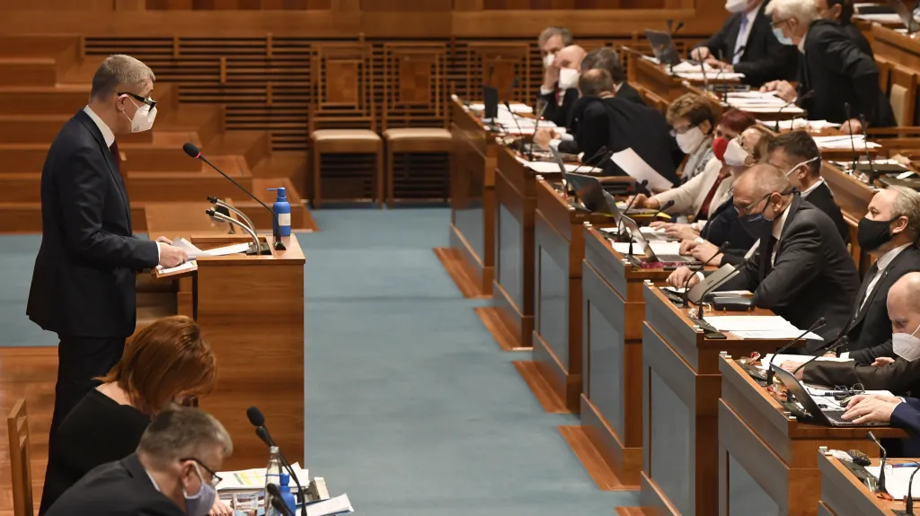 Andrej Babiš a Alena Schillerová na schůzi Senátu o daňovém balíčku