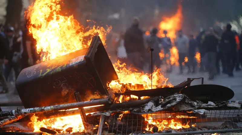 Protesty v ulicích Hamburku
