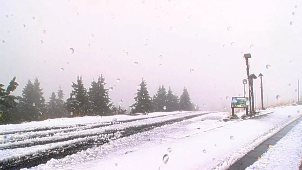 První sníh v Jeseníkách