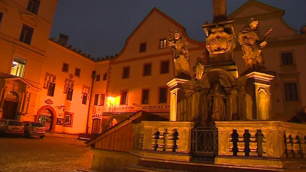 Český Krumlov v nočních hodinách
