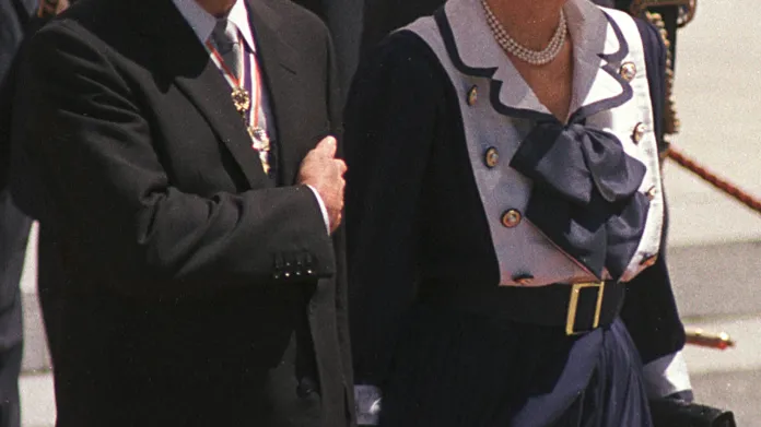 Prezident de Klerk se svojí manželkou Marike v Kapském městě