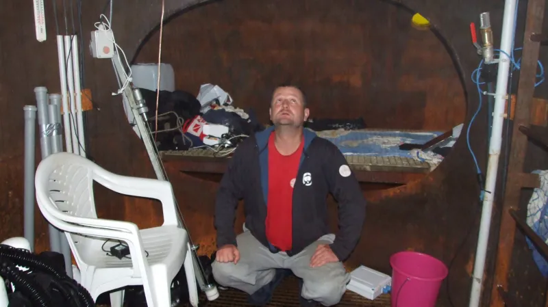 David Vondrášek strávil pod vodou 102 hodin