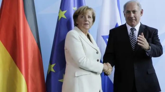 Izraelský premiér Benjamin Netanjahu na návštěvě Německa