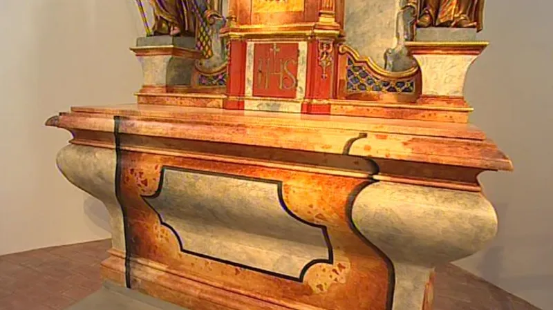 Opravený interiér kostela Nanebevzetí Panny Marie